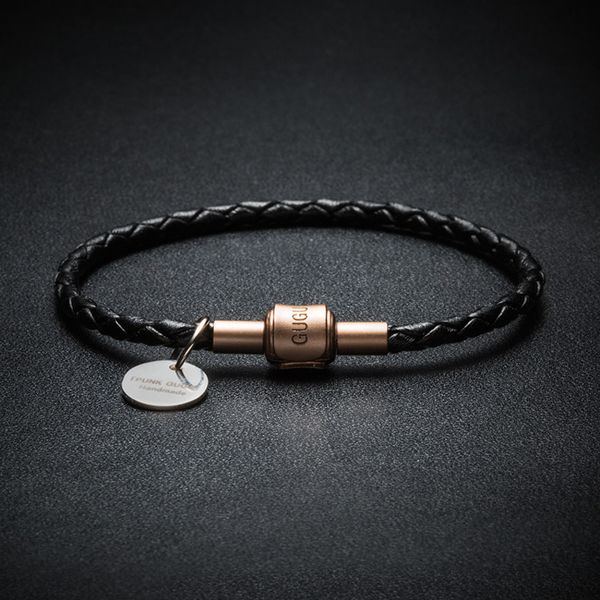 italy imports of woven leather cord bracelet female 3mm hard gold jewelry gold transfer beads hand rope ins niche design, Black
italy imports of woven leather cord bracelet female 3mm hard gold jewelry gold transfer beads hand rope ins niche design, Black