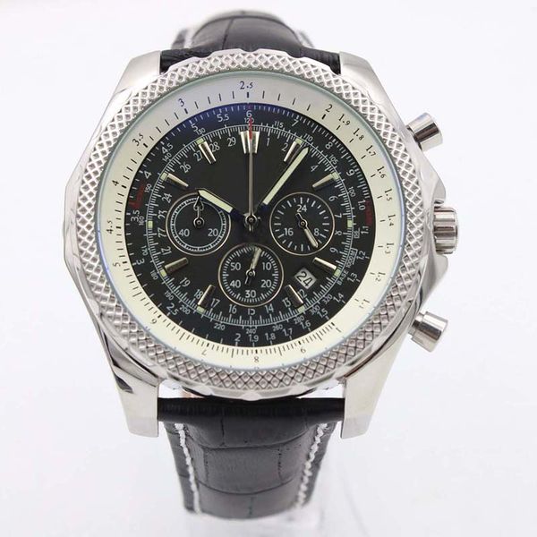 motors new quality b06 b01 a25362 chronograph battery movement quartz black dial men watch silver leather strap mens wristwatches, Slivery;brown
motors new quality b06 b01 a25362 chronograph battery movement quartz black dial men watch silver leather strap mens wristwatches, Slivery;brown