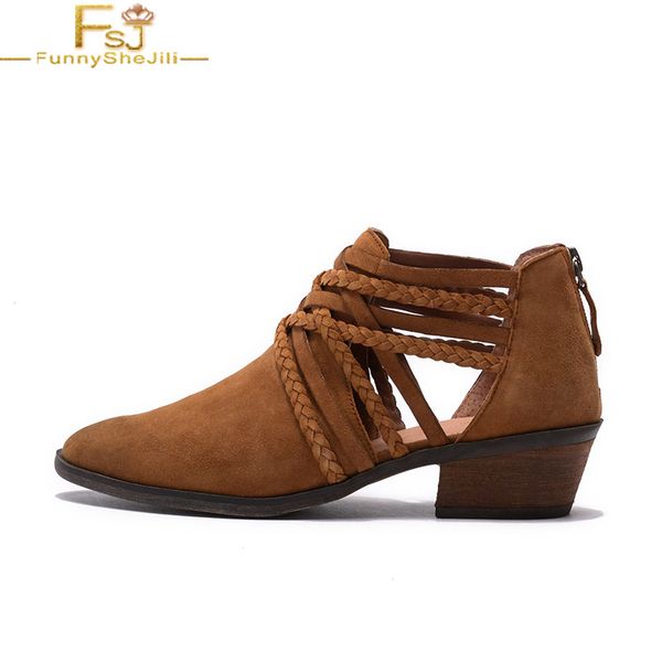 brown braided ankle boots med chunky heels woman almond toe booties zip large size 13 15 ladies fashion cutout strap shoes fsj, Black
brown braided ankle boots med chunky heels woman almond toe booties zip large size 13 15 ladies fashion cutout strap shoes fsj, Black