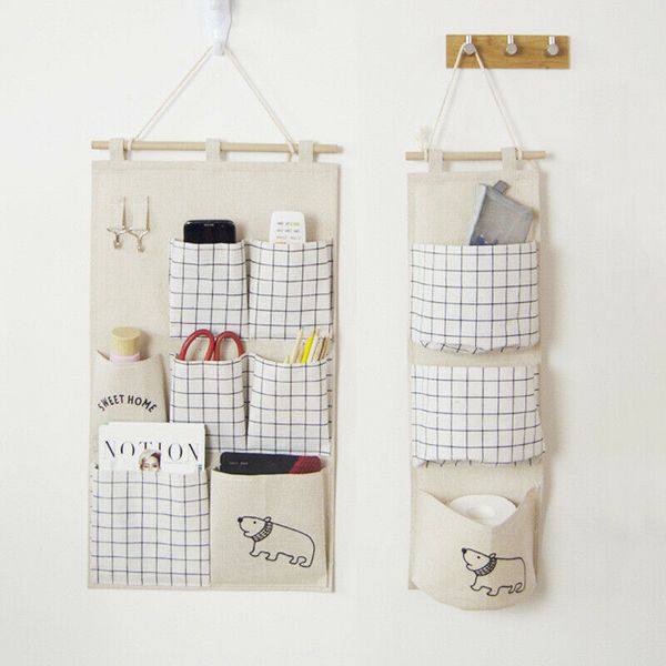 3/7 pockets cotton linen hang storage bag wall mounted wardrobe closet hang pouch holder tidy organizer home storage decor
3/7 pockets cotton linen hang storage bag wall mounted wardrobe closet hang pouch holder tidy organizer home storage decor