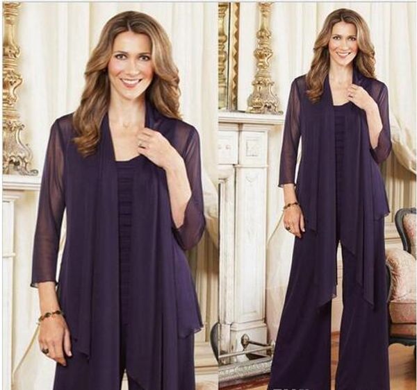 fashion purple three piece mother of the bride groom pants suit plus size with jacket long sleeves chiffon jewel neck evening prom dress, Black;red
fashion purple three piece mother of the bride groom pants suit plus size with jacket long sleeves chiffon jewel neck evening prom dress, Black;red