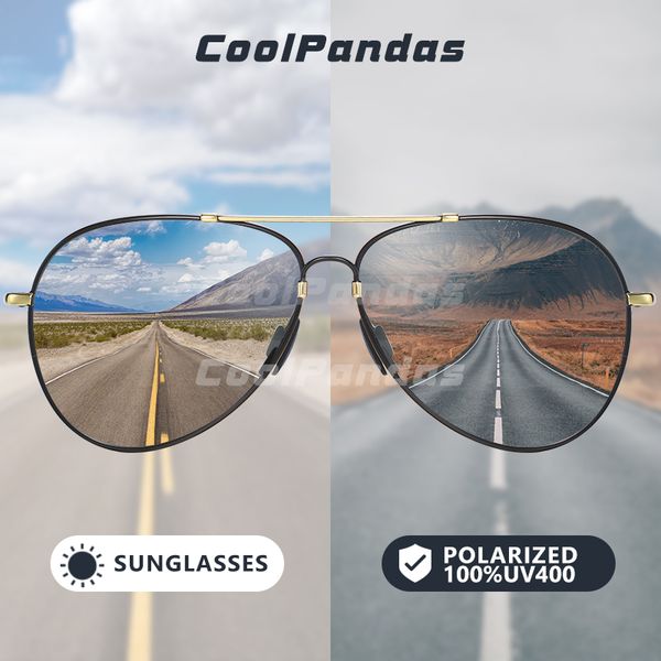 coolpandas 2020 new pilot pchromic sunglasses men driving polarized sun glasses women memory metal frame lunettes de soleil, White;black
coolpandas 2020 new pilot pchromic sunglasses men driving polarized sun glasses women memory metal frame lunettes de soleil, White;black