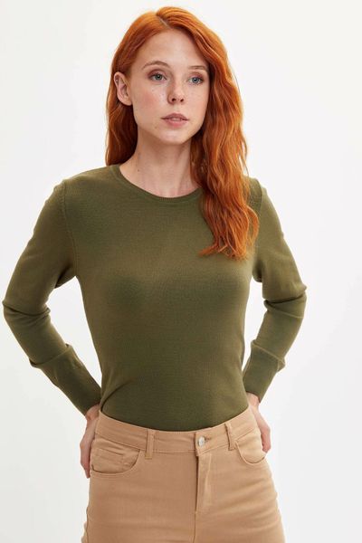defacto woman fashion crewneck slim pullovers long sleeves pure color casual knitted pullovers women autumn new - f7091az19au, Black
defacto woman fashion crewneck slim pullovers long sleeves pure color casual knitted pullovers women autumn new - f7091az19au, Black