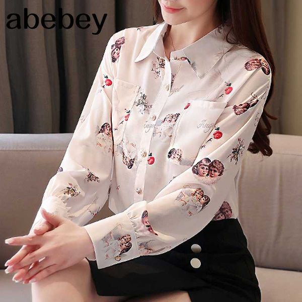 new women's retro wind angel print loose thin shirt women streetwear roupas femininas bluse women summer for, White
new women's retro wind angel print loose thin shirt women streetwear roupas femininas bluse women summer for, White
