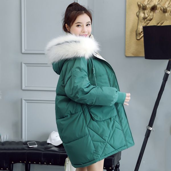 oversized female long jacket with fur collar hooded parka women 2020 winter solid thick outwear warm cotton padded ladies coats, Black
oversized female long jacket with fur collar hooded parka women 2020 winter solid thick outwear warm cotton padded ladies coats, Black