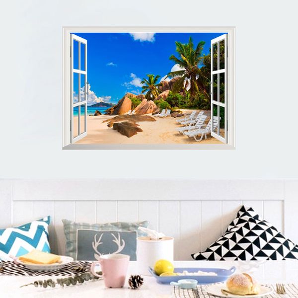 new sandbeach 3d window view removable wall stickers art vinyl decal home room decor mural ing
new sandbeach 3d window view removable wall stickers art vinyl decal home room decor mural ing