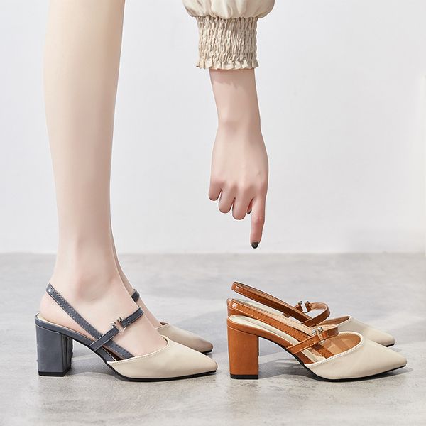 pointed heel sandals high heels 2020 summer female shoe sale of women's shoes shoes all-match for ladies woman lady block, Black
pointed heel sandals high heels 2020 summer female shoe sale of women's shoes shoes all-match for ladies woman lady block, Black