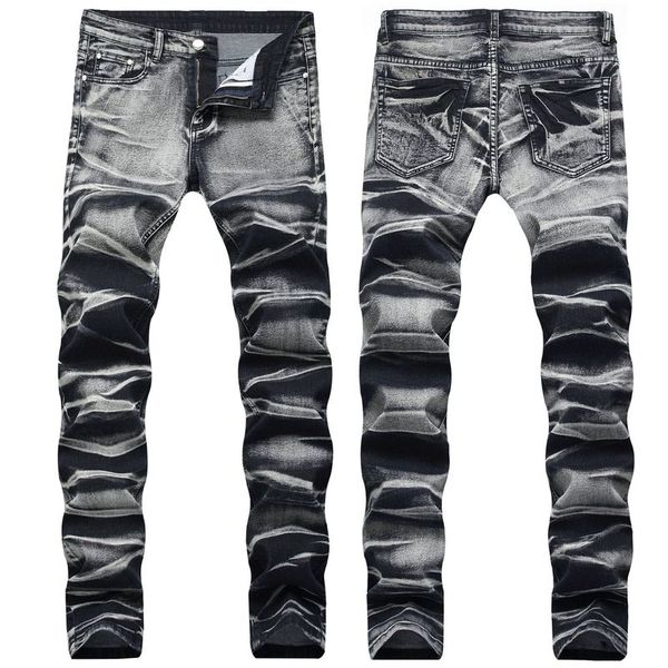 jeans men skinny fashion printed pencil pants men large size high stretch cotton denim pants, Blue
jeans men skinny fashion printed pencil pants men large size high stretch cotton denim pants, Blue