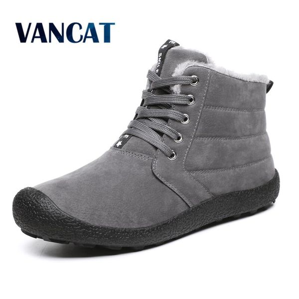 brand men snow boots winter plush warm ankle boots outdoor lace-up winter shoes waterproof cow suede men big size 39-48, Black
brand men snow boots winter plush warm ankle boots outdoor lace-up winter shoes waterproof cow suede men big size 39-48, Black