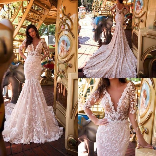 ida torez elegant mermaid wedding dresses illusion v neck long sleeve bridal gowns backless lace appliqued dress286y, White
ida torez elegant mermaid wedding dresses illusion v neck long sleeve bridal gowns backless lace appliqued dress286y, White