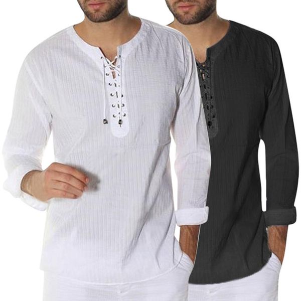 men shirt fashionable linen summer long sleeves men casual sport printed lace up blouse mujer xxxl, White;black
men shirt fashionable linen summer long sleeves men casual sport printed lace up blouse mujer xxxl, White;black