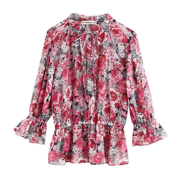 women chiffon blouse autumn 2019 new fashion vintage floral prints shirt long sleeve modern lady pullover, White
women chiffon blouse autumn 2019 new fashion vintage floral prints shirt long sleeve modern lady pullover, White