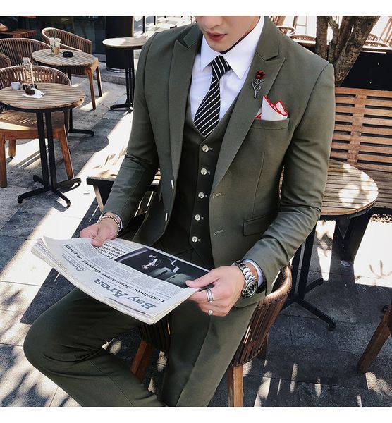 korean suits for men suits for wedding latest coat design green tuxedo slim fit men with pants formal ternos costume homme, White;black
korean suits for men suits for wedding latest coat design green tuxedo slim fit men with pants formal ternos costume homme, White;black