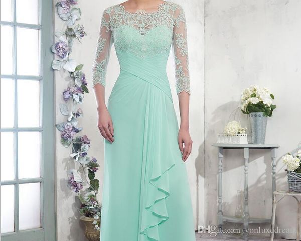 chiffon a-line mother of the bride dresses scoop 3/4 long sleeves zipper with buttons back floor length pleats mother's dress formal go
chiffon a-line mother of the bride dresses scoop 3/4 long sleeves zipper with buttons back floor length pleats mother's dress formal go