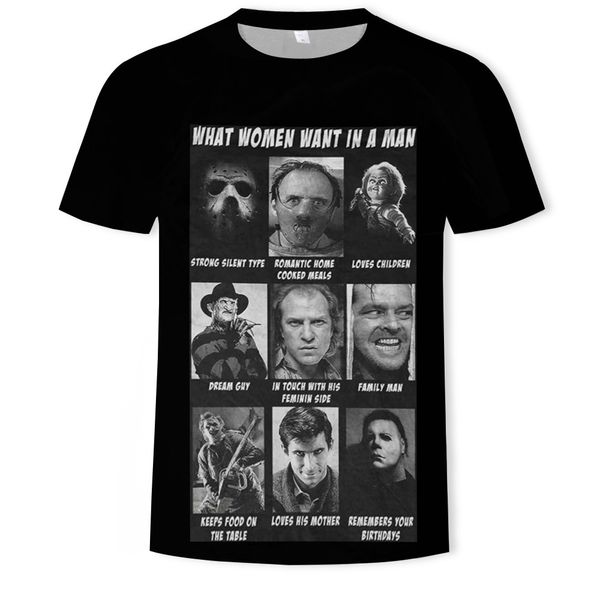 mens designer character pattern 3d digital printing short-sleeved t-shirt men, White;black
mens designer character pattern 3d digital printing short-sleeved t-shirt men, White;black