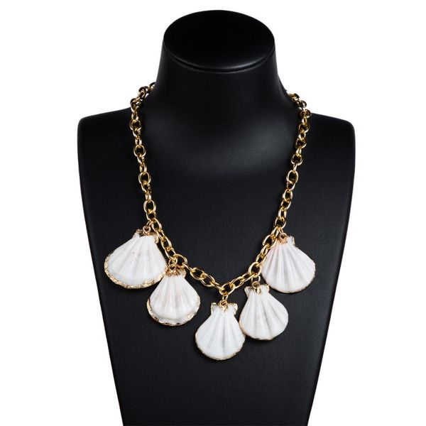 gereit 2019 new women necklace gold color chains natural big sea shell necklace for girls women retro long chains kolye gifts, Silver
gereit 2019 new women necklace gold color chains natural big sea shell necklace for girls women retro long chains kolye gifts, Silver