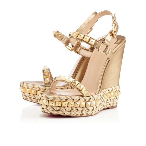 dae595 summer style wedding dress cataclou studded red bottom wedge sandals red bottom women fashion ladies high heels gladiator sandals, Black
dae595 summer style wedding dress cataclou studded red bottom wedge sandals red bottom women fashion ladies high heels gladiator sandals, Black