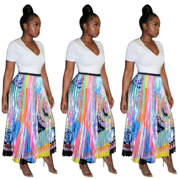 classic style women summer maxi skirt vintage print high waist skirts womens fashion pleated skirt lj1782, Black
classic style women summer maxi skirt vintage print high waist skirts womens fashion pleated skirt lj1782, Black