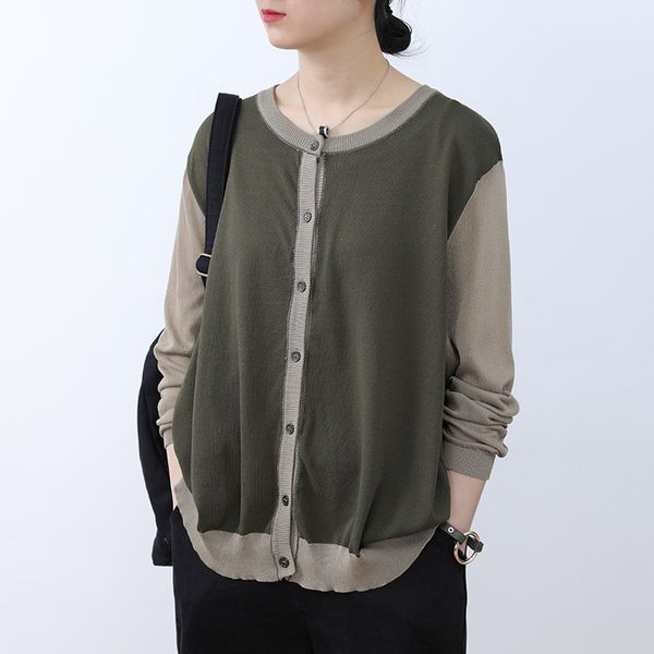 women spring autumn long sleeve ramie knitted cardigan literary retro thin female clothes loose casual women, White
women spring autumn long sleeve ramie knitted cardigan literary retro thin female clothes loose casual women, White