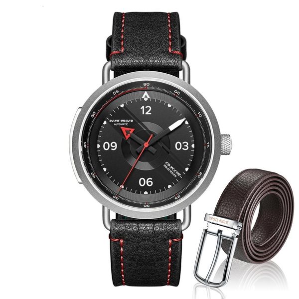 reef tiger limited edition discover pvd black leather strap and leather belts set, Slivery;brown
reef tiger limited edition discover pvd black leather strap and leather belts set, Slivery;brown