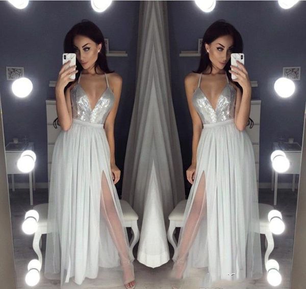 silver gray long evening dresses 2019 a line spaghetti strap celebrity holiday women wear formal party prom gowns custom made plus size, Black;red
silver gray long evening dresses 2019 a line spaghetti strap celebrity holiday women wear formal party prom gowns custom made plus size, Black;red