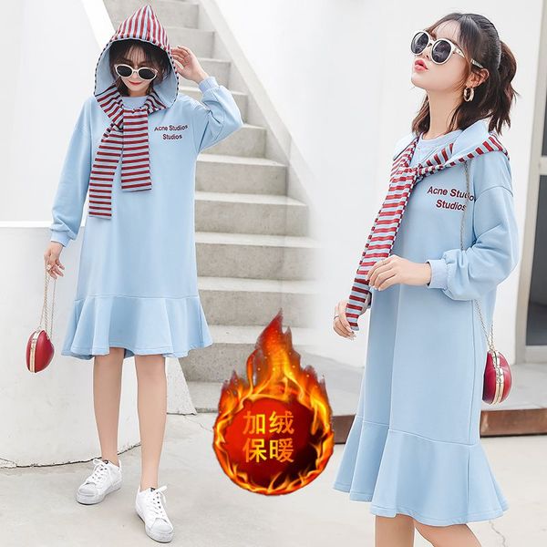 2019 autumn and winter new korean version of the loose pregnant women winter plus velvet sweater dress in the long section, White
2019 autumn and winter new korean version of the loose pregnant women winter plus velvet sweater dress in the long section, White