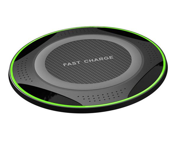 fashion for iphone 11 xs max 10w fast wireless charger for samsung galaxy s10 s10+ for huawei led wireless charger micro usb