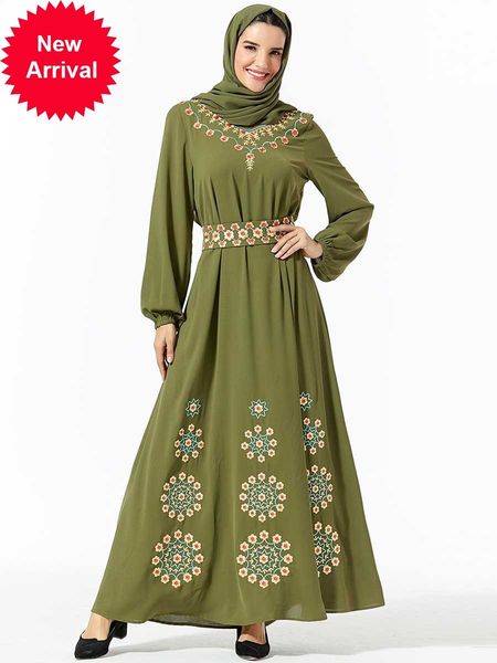 mc209358 size women's embroidered belt large swing muslim dress (no headscarf) turkish dresses, Red
mc209358 size women's embroidered belt large swing muslim dress (no headscarf) turkish dresses, Red
