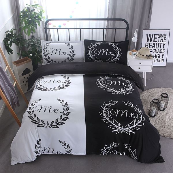 lychee black and white bedding set for couple printed pillowcase duvet cover sets 3pcs home bed linings family bed sets
lychee black and white bedding set for couple printed pillowcase duvet cover sets 3pcs home bed linings family bed sets