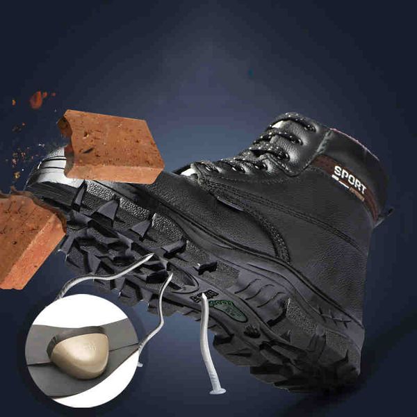 steel toe caps anti-puncture safety work boots plus big size safety steel toe cap man shoes winter genuine leather lace-up boots, Black
steel toe caps anti-puncture safety work boots plus big size safety steel toe cap man shoes winter genuine leather lace-up boots, Black