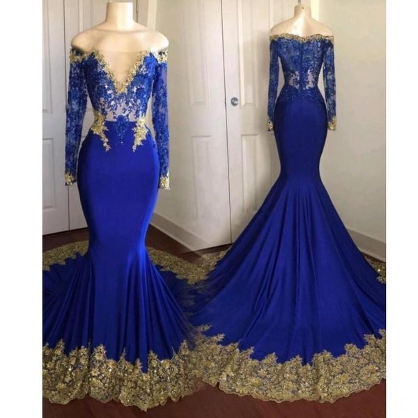 royal blue prom dresses 2019 plus size gold appliques vestidos long sleeve evening dresses, Black
royal blue prom dresses 2019 plus size gold appliques vestidos long sleeve evening dresses, Black