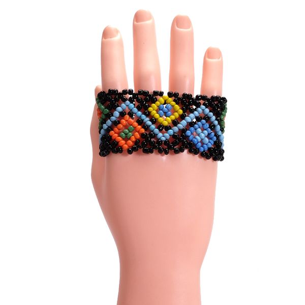 wholesale bohemian colorful seed bead elastic stretch bracelet for women handmade ethnic adjustable wide strand bangle jewelry, Black
wholesale bohemian colorful seed bead elastic stretch bracelet for women handmade ethnic adjustable wide strand bangle jewelry, Black