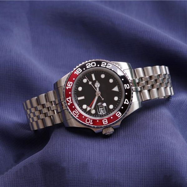 men mens watch watches montres de luxo blue red ceramic bezel stainless steel pepsi mechanical automatic gmt movement wristwatches, Slivery;brown
men mens watch watches montres de luxo blue red ceramic bezel stainless steel pepsi mechanical automatic gmt movement wristwatches, Slivery;brown