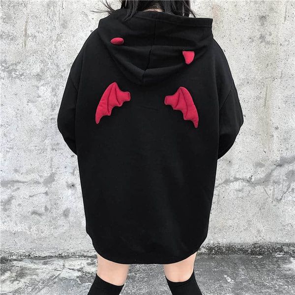 nicemix fall winter women sweatshirts high street harajuku cute hoodies punk gothic devil horn chic hooded pullover loose sweat, Black
nicemix fall winter women sweatshirts high street harajuku cute hoodies punk gothic devil horn chic hooded pullover loose sweat, Black