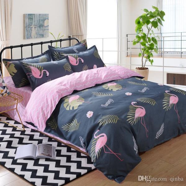 fashion simple european and american black and white bedding set piece polyester striped bed thick soft and comfortable four-piece bedding
fashion simple european and american black and white bedding set piece polyester striped bed thick soft and comfortable four-piece bedding
