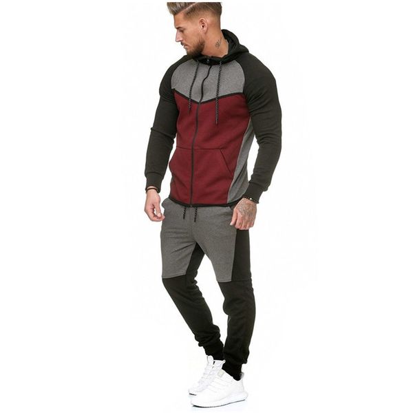 2 pieces sets tracksuit men new brand autumn winter hooded sweatshirt +drawstring pants male stripe patchwork hoodies bigsweety, Black;blue
2 pieces sets tracksuit men new brand autumn winter hooded sweatshirt +drawstring pants male stripe patchwork hoodies bigsweety, Black;blue