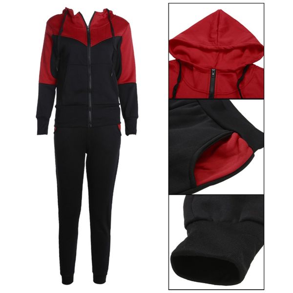 women sweatshirt hoodies long sleeve full pants slim women girls causal suit two pieces set printed female tracksuits, White;black
women sweatshirt hoodies long sleeve full pants slim women girls causal suit two pieces set printed female tracksuits, White;black
