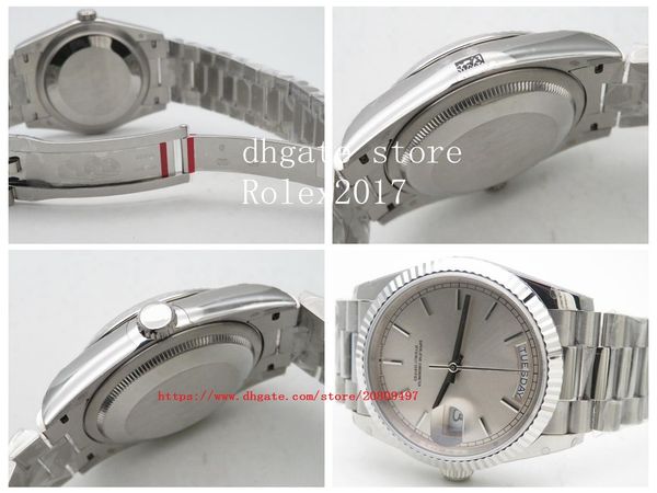 mens bp factory 36mm automatic movement 28800bph eta 2836 men day date silver white dial steel 316f presidential bracelet sapphire watches, Slivery;brown
mens bp factory 36mm automatic movement 28800bph eta 2836 men day date silver white dial steel 316f presidential bracelet sapphire watches, Slivery;brown