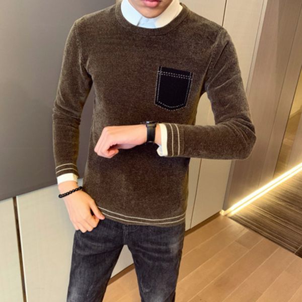 men's round neck sweater slim thick winter 2019 new korean version of the trend of casual bottoming sweater men, White;black
men's round neck sweater slim thick winter 2019 new korean version of the trend of casual bottoming sweater men, White;black