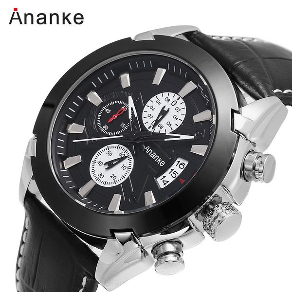ananke brand business men watch multi function watches belt waterproof three-pin running seconds quartz male clock reloj hombre, Slivery;brown
ananke brand business men watch multi function watches belt waterproof three-pin running seconds quartz male clock reloj hombre, Slivery;brown