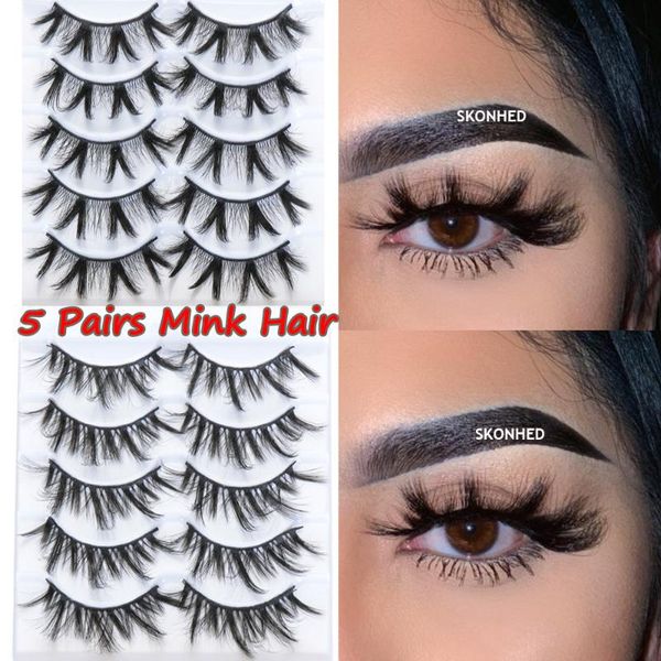 false eyelashes 5 pairs fashion 3d faux mink hair fluffy wispy flared natural long lashes handmade extension eye makeup tools
false eyelashes 5 pairs fashion 3d faux mink hair fluffy wispy flared natural long lashes handmade extension eye makeup tools