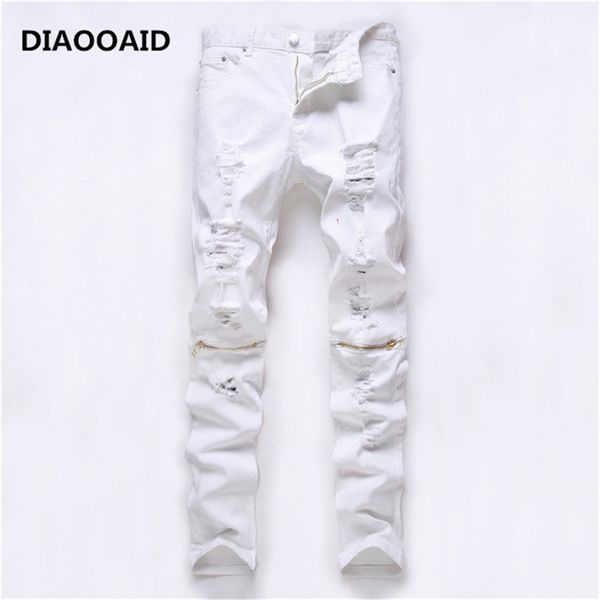 2018 new fashion high street men's jeans zipper knee knocked ragged hole male club denim fabric elastic skinny ripped trousers
2018 new fashion high street men's jeans zipper knee knocked ragged hole male club denim fabric elastic skinny ripped trousers