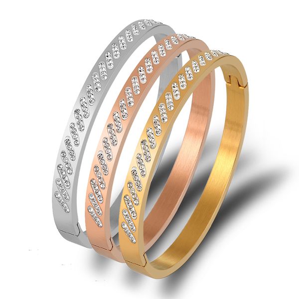 trendy gold color statement bangles for women fashion cz crystal bangles steel wedding jewelry bijoux gift, Black
trendy gold color statement bangles for women fashion cz crystal bangles steel wedding jewelry bijoux gift, Black
