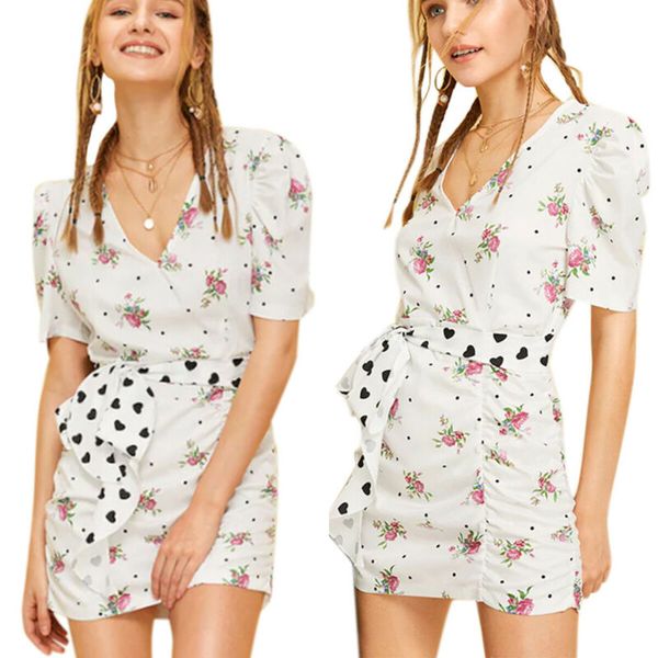women v neck floral print backless short sleeve mini dress ladies sundress, Black;gray
women v neck floral print backless short sleeve mini dress ladies sundress, Black;gray