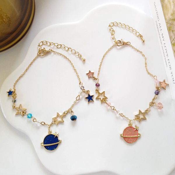 fashion sweet dreamy planet pentagonal star all-match bracelet soft girl trendy all-match crystal bracelet, Golden;silver
fashion sweet dreamy planet pentagonal star all-match bracelet soft girl trendy all-match crystal bracelet, Golden;silver