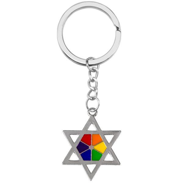 2020 simple female keychain hexagon star hollow color geometric shape pendant fashion men and women jewelry gift hot, Silver
2020 simple female keychain hexagon star hollow color geometric shape pendant fashion men and women jewelry gift hot, Silver
