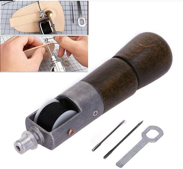 new lock stitch sewing awl thread kit needles stitching leather fabric diy craft repair tool durable household supplies, Black
new lock stitch sewing awl thread kit needles stitching leather fabric diy craft repair tool durable household supplies, Black