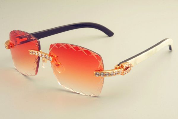 2019 new engraving lens 8300177 sunglasses, fashion large diamond sunshade mirror,pure natural mixed horns mirror legs glasses, White;black
2019 new engraving lens 8300177 sunglasses, fashion large diamond sunshade mirror,pure natural mixed horns mirror legs glasses, White;black