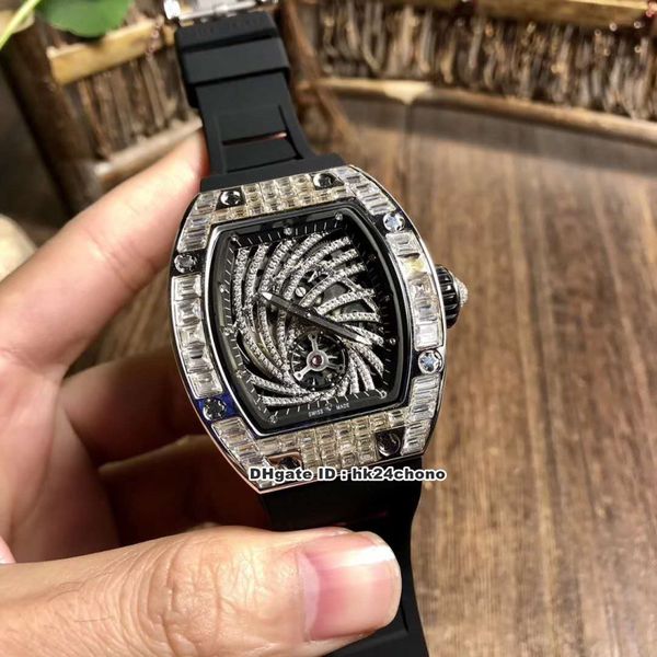 6 styles luxury rm51-02 baguette diamond twister miyota automatic womens watch skeleton diamonds dial rubber strap ladies watches, Slivery;brown
6 styles luxury rm51-02 baguette diamond twister miyota automatic womens watch skeleton diamonds dial rubber strap ladies watches, Slivery;brown