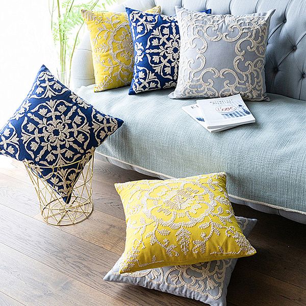 navy yellow grey euro rope embroidery cushion cover home decoration linen cotton boho style ethnic pillow cover 50x50cm pillow 
navy yellow grey euro rope embroidery cushion cover home decoration linen cotton boho style ethnic pillow cover 50x50cm pillow